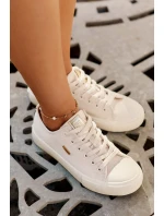 Dámske plátenné tenisky Big Star - béžové