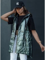 Dámska prešívaná vesta PIXIECODE tmavozelená FashionStreet TY4445 Dámska prešívaná vesta PIXIECODE tmavozelená FashionStreet TY4445