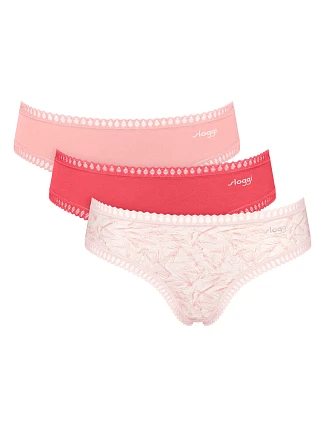 Dámske nohavičky GO Crush Hipster C3P – RED – červené M005 – SLOGGI Dámske nohavičky GO Crush Hipster C3P – RED – červené M005 – SLOGGI