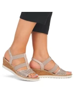 Pohodlné sandále na podpätku Remonte W RKR667 rose gold Pohodlné sandále na podpätku Remonte W RKR667 rose gold