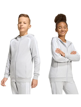 Detská mikina adidas Tiro 26 League Sweat Full Zip Hoodie šedá KF3323 Detská mikina adidas Tiro 26 League Sweat Full Zip Hoodie šedá KF3323