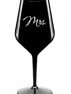 MRS. - čierny nerozbitný pohár na víno 470 ml