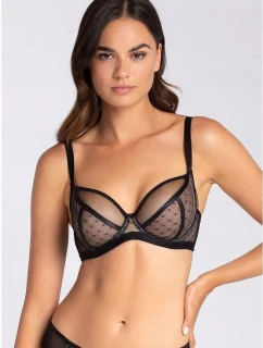 Dámska podprsenka NANCY 01 Black with beige - Gatta