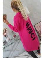 Fuchsiová bunda s potlačou nadmernej veľkosti Fuchsiová bunda s potlačou nadmernej veľkosti