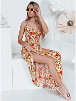 Šaty FLOWMISS Maxi EY2629 bielo-žlto-červené – FashionStreet Šaty FLOWMISS Maxi EY2629 bielo-žlto-červené – FashionStreet