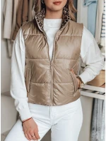 Dámska krátka obojstranná vesta CHIPUFF camel FashionStreet TY4825