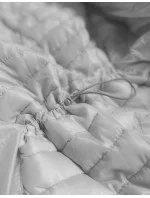 Šedá dámska prešívaná bunda (6651)