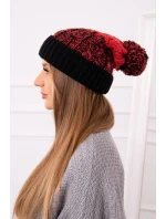 Dámska čiapka s brmbolcom Abigail K326 black+malmine