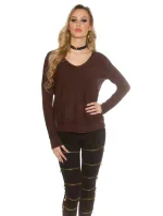 Módny sveter 8507 so šnúrkami - Koucla Módny sveter 8507 so šnúrkami - Koucla