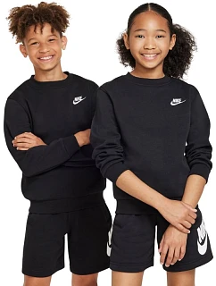 Detská mikina Nike Sportswear Club Fleece Black FD3006 010