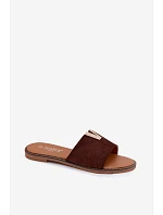 Dámské ploché s ozdobným detailem V Čokoládové Nelmira