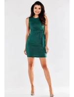 Dámske šaty A554 Tmavo zelená - Awama