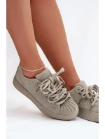 Ozdobené dámské tenisky zelené Calissea