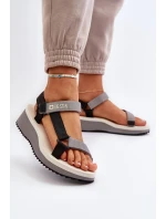 Sandały Damskie Na Platformie I Koturnie Big Star NN274A054 Szare