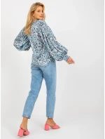 Dámska košeľa LK KS 509017 2.78 čierna a modrá - FPrice