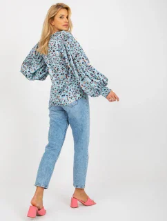 Dámska košeľa LK KS 509017 2.78 čierna a modrá - FPrice