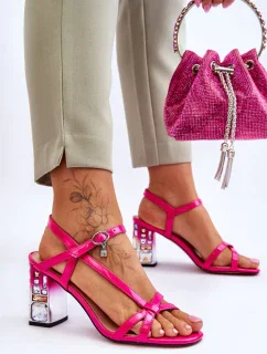 Sandále na podpätku model 179864 Step in style