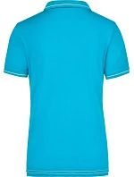 Daiber JN 568 Dámske elastické polo tričko z džerseju 02.0568 aqua/biela Daiber JN 568 Dámske elastické polo tričko z džerseju 02.0568 aqua/biela