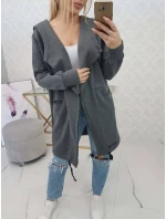 Zateplená bunda s kapucňou v grafitovej farbe