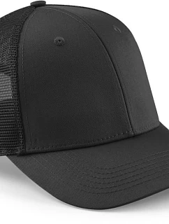 Beechfield B 646 6-panelová čiapka s šiltom „Urbanwear Trucker“ 53.0646 čierna