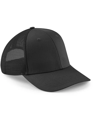 Beechfield B 646 6-panelová čiapka s šiltom „Urbanwear Trucker“ 53.0646 čierna