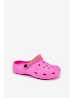 Piankowe Lekkie Klapki Dziecięce Różowe Maranelia