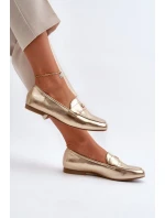 Dámske mokasíny na plochom podpätku Gold Sylvaine