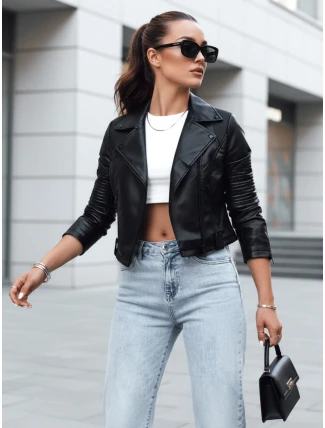 Dámska kožená bunda ramones NEGRA black FashionStreet TY4163