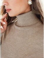 Dámsky sveter s rolákom VANORIA beige FashionStreet MY2489