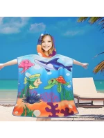 PončoBavlnené svetové detské plážové pončo s kapucňou 60x60