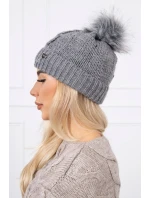 Čiapka K168 tmavo šedá