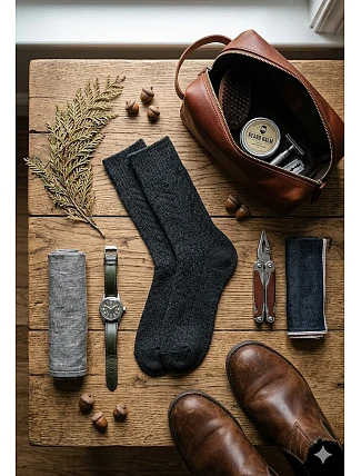 Pánske vlnené ponožky Steven art.093 herringbone 41-46