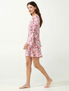 Vamp - Kvetinová nočná košeľa s dlhým rukávom 21825 - Vamp