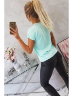 Nakupovanie je moja kardio mätová blúzka Nakupovanie je moja kardio mätová blúzka