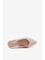 Dámské sandály na tenkém podpatku Sergio Leone SK158 Béžové