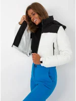 Dámska bunda NM KR D2 3825 68P biela a čierna