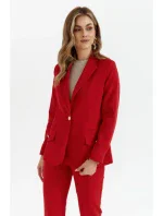 K141 Sako s dvojitým vreckom a klopou - červené