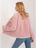 Elegantné sako v prachovo ružovej farbe s nádychom vlny
