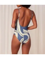 Dámske jednodielne plavky Summer Allure OP 01 blue/ecru - Triumph