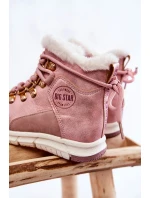 Dziecięce Ocieplane Botki Na Suwak Big Star KK374177 Różowe