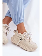 Dámske kožené tenisky GOE TT2N4012 Beige Dámske kožené tenisky GOE TT2N4012 Beige