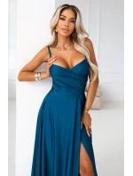 Dámske šaty 646-2 Petrol - Numoco