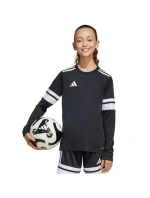 Detské tričko adidas Squadra 25 s dlhým rukávom čierno-biele JJ0047