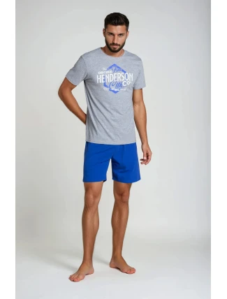 Pyžamo Lars 38869-90X Šedomodrá - Henderson Pyžamo Lars 38869-90X Šedomodrá - Henderson