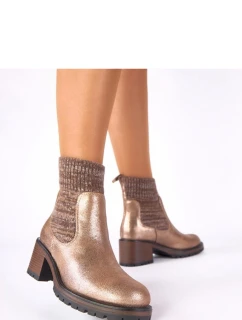 Topánky na podpätku M-789 zlaté - Solea