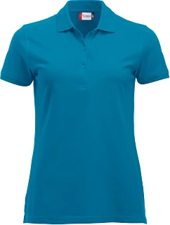 Clique Classic Marion S/S Dámske polo tričko z hrubej bavlny 67.8246 tyrkysové