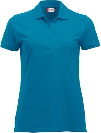 Clique Classic Marion S/S Dámske polo tričko z hrubej bavlny 67.8246 tyrkysové Clique Classic Marion S/S Dámske polo tričko z hrubej bavlny 67.8246 tyrkysové