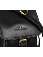 Pánske kabelky [DH] Kožená taška PTN TB 012 COM BLACK