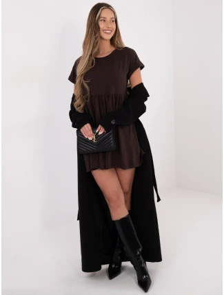 Šaty RV SK 5672.03P tmavohnedé