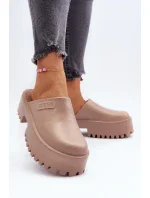 Dámske papuče na platforme Big Star - béžové Dámske papuče na platforme Big Star - béžové
